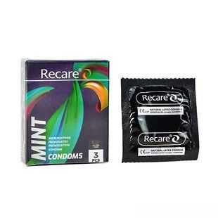 Презервативи Holographic Recare Ultra Thin Mint Condoms 3шт, ультратонкі, аромат: м'ята SX3331 фото
