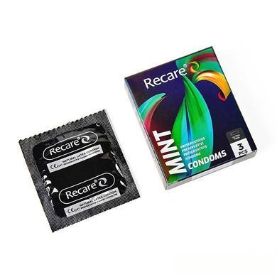 Презервативы Holographic Recare Ultra Thin Mint Condoms 3 шт, ультратонкие, аромат: мята SX3331 фото