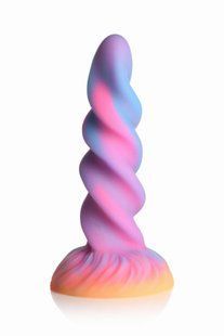 Фентезійний фалоімітатор Creature Cocks Glow-in-the-Dark Unicorn Dildo, світиться в темряві, 20,6 см SX2205 фото