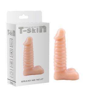 Фаллоимитатор реалистичный рельефный Chisa T-Skin с мошонкой, телесный CH12221 фото