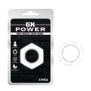 Кільце ерекційне Chisa GK Power Nust Bolts Cock Ring, прозоре 94080 /CN-100394080 фото