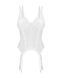 Корсет Obsessive Arrowel White corset L/XL, с подвязками для чулок SX2586 фото 2