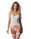 Корсет Obsessive Arrowel White corset L/XL, с подвязками для чулок SX2586 фото 1