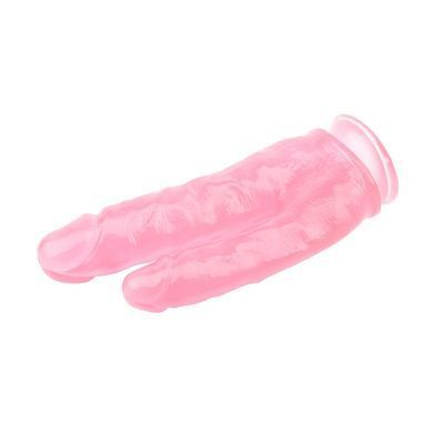 Фаллоимитатор&nbsp;двойной&nbsp;на&nbsp;присоске&nbsp;прозрачный&nbsp;Chisa&nbsp;Hi-Rubber 9.4, розовый 21806 /CN-711921806 фото