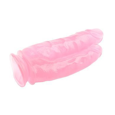 Фаллоимитатор&nbsp;двойной&nbsp;на&nbsp;присоске&nbsp;прозрачный&nbsp;Chisa&nbsp;Hi-Rubber 9.4, розовый 21806 /CN-711921806 фото