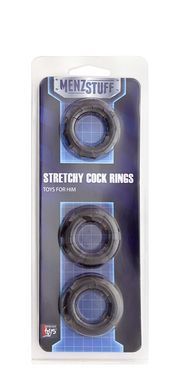 Набор колец MENZSTUFF STRETCHY COCK RINGS, SMOKE DT20834 фото