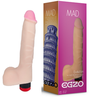 Вибратор реалистичный EGZO MAD Ciberskin Fiery Lover на батарейках 461026 фото