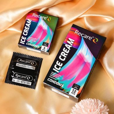 Презервативы Holographic Recare Ice Cream Big Dotted Condoms 3 шт, с пупырышками, аромат: мороженое SX3332 фото