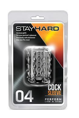 Насадка STAY HARD - COCK SLEEVE 04, CLEAR T330220 фото