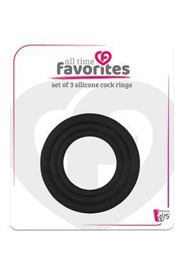 Набор эрекционных колец ALL TIME FAVORITES COCKRINGS DT21756 фото