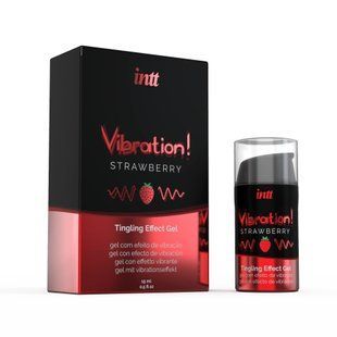 Жидкий вибратор Intt Vibration Strawberry (15 мл) (надорвана упаковка!!!) SO2921-R фото