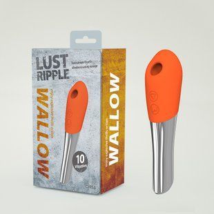 Вибропуля с вакуумной стимуляцией Chisa Lust Ripple Wallow, оранжевый 409539/CN-828440953 фото