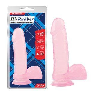 Фаллоимитатор реалистичный с мошонкой Chisa Hi-Rubber Inch Dildo, розовый 411266/CN-711741126 фото