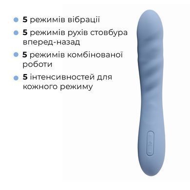Смарт-вібратор з пульсацією Svakom Ava Neo Cornflower Blue, 15 режимів роботи, водонепроникний SO8977 фото