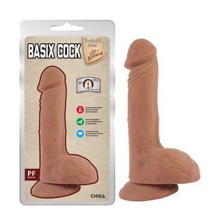 Фаллоимитатор реалистичный с мошонкой на присоске Chisa T-skin ReaL Basix Сock, бежевый, 22.5 см 04591/CN-711790459 фото