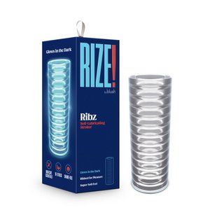 Мастурбатор Blush Rize &ndash; Ribz Glow in the Dark Masturbator &ndash; Clear, нейтральний, світиться в темряві SO8831 фото
