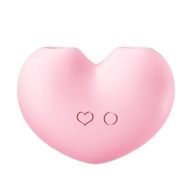 Кліторальний вакуумний стимулятор з язичком BeYourLover Heart у формі серця, рожевий 390308/TW158 фото