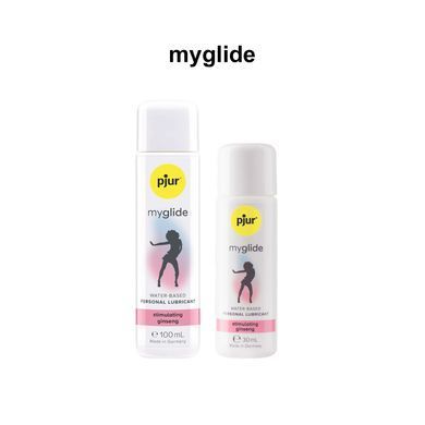 Збуджувальний лубикант на водній основі pjur myglide 100 мл, із женьшенем, тепло+поколювання PJ10560 фото