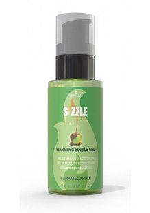 Согревающий массажный гель Sensuva Sizzle Lips Caramel Apple (59 мл), без сахара, съедобный SO9827 фото