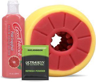 Набір для мінету Doc Johnson GoodHead Grapefruit Blowjob Set - Yellow SX1322 фото