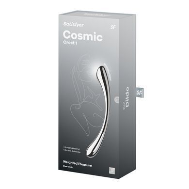 Металевий дилдо Satisfyer Cosmic Crest 1, двосторонній, можна нагрівати й охолоджувати SX3251 фото