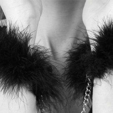 Пухнасті наручники Bijoux Indiscrets Za za zu - feahter handcuffs, пір'яні, подарункове паковання SO2673 фото