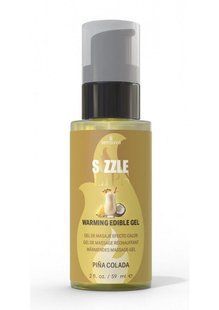 Согревающий массажный гель Sensuva Sizzle Lips Pina Colada (59 мл), без сахара, съедобный SO9828 фото