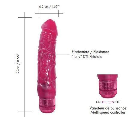 Фаллоимитатор вибратор Dorcel Jelly Boy, диаметр 4,2см ТПЕ, плавная регулировка мощности вибрации MD1496 фото
