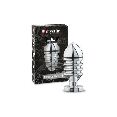 Металева анальна пробка Mystim Hector Helix S для електростимулятора, діаметр 4 см SO2960 фото