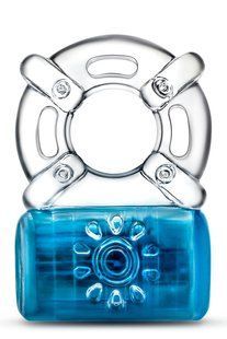 Ерекційне віброкільце PLAY WITH ME ONE NIGHT STAND VIBRATING C-RING BLUE T331771 фото