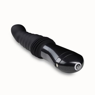 Пульсатор Blush Temptasia &ndash; Lazarus Thrusting Dildo &ndash; Black, ребристий стовбур, 3 швидкості SO8836 фото
