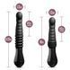 Пульсатор Blush Temptasia &ndash; Lazarus Thrusting Dildo &ndash; Black, ребристий стовбур, 3 швидкості SO8836 фото 5