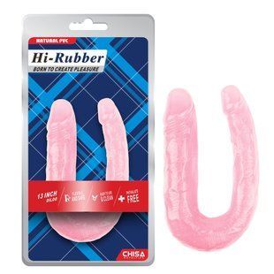 Фалоімітатор подвійний Chisa Hi-Rubber 13 Inch Dildo, рожевий 37866 /CN-711937866 фото