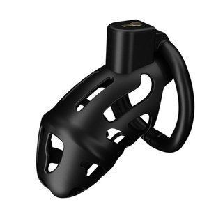 Клітка для пеніса LOCKINK SEVANDA Plastic Penis Chastity Cage, чорна, 3 кільця різних розмірів SX2841 фото