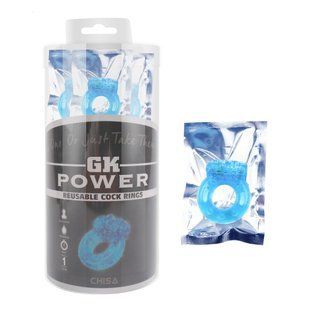 Ерекційне віброкільце Chisa GK Power Reusable Cock Ring, блакитне 62431 / CN-101662431 фото