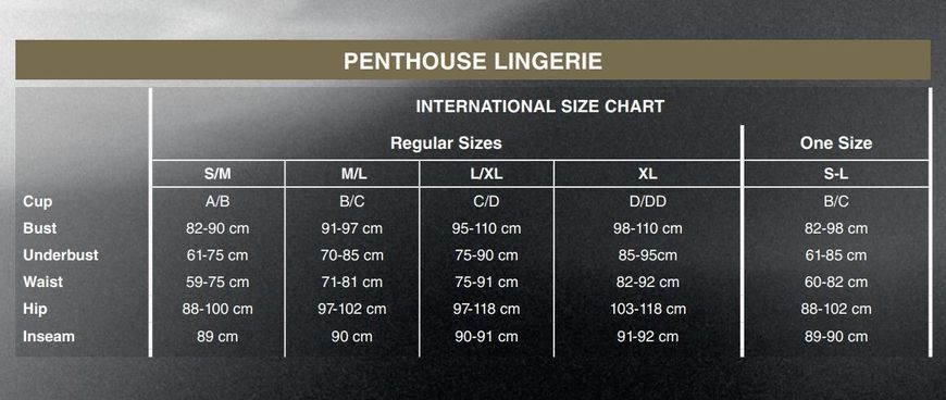 Комплект з прозорим пеньюаром та мініатюрними стрінгами Penthouse - Midnight Mirage Rose S/L SO4367 фото