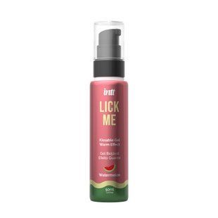 Гель для оральних пестощів із зігрівальним ефектом INTT Lick Me Kissable Gel Watermelon 50 мл, без цукру SX1697 фото