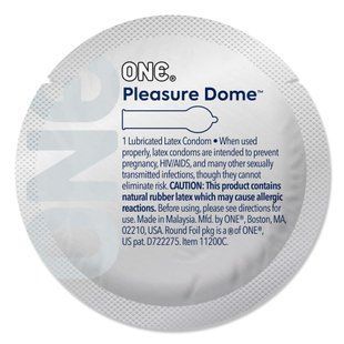 Презерватив ONE Pleasure Dome, 1 шт, гладенький, з розширеною головкою SX0773 фото