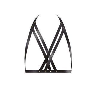 Портупея Bijoux Indiscrets MAZE &mdash; Halter Bra Harness Black SO2683 фото