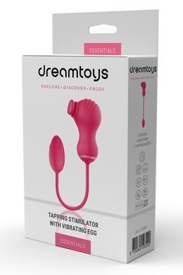 Гнучкий подвійний стимулятор та вібраційне яйце Dream Toys Essentials, рожевий DT22091 фото