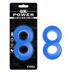 Ерекційне&nbsp;кільце&nbsp;вісімка&nbsp;Chisa GK Power, синє 38185 /CN-100338185 фото