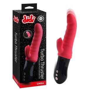 Вібратор-кролик Chisa Didi&nbsp;Turbo&nbsp;Thruster з&nbsp;поступальними&nbsp;рухами, червоний 54867 /cn-451154867 фото