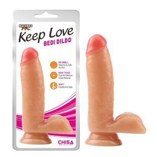 Фаллоимитатор реалистичный с мошонкой Chisa&nbsp;Keep&nbsp;Love&nbsp;Bedi&nbsp;Dildo на присоске, бежевый CH61436 фото