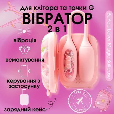 Виброяйцо и вакуумный стимулятор для клитора 2в1 BeYourLover Magic Suitcase в зарядном кейсе 390582/VX357D фото