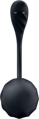 Смарт-виброяйцо Satisfyer Ribbed Petal Connect App Black, управление со смартфона, пульт ДУ SX1221 фото
