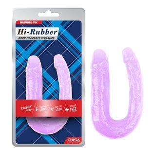Фаллоимитатор&nbsp;двойной&nbsp;Chisa&nbsp;Hi-Rubber 13&nbsp;Inch&nbsp;Dildo, фиолетовый 37861 /CN-711937861 фото