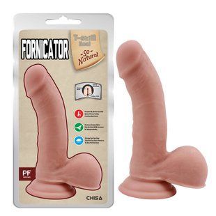 Фаллоимитатор на присоске с мошонкой Chisa T-skin ReaL Fornicator, телесный CH72727 фото