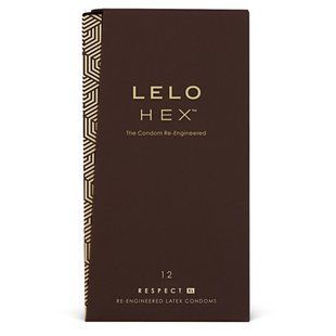 Презервативи LELO HEX Condoms Respect XL 12 Pack, тонкі та суперміцні, збільшений розмір SX1295 фото