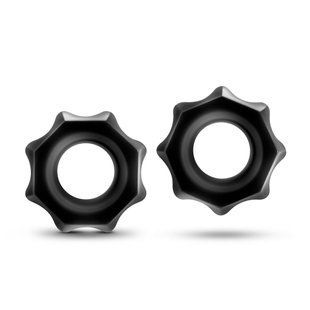 T330571 набір ерекційних кілець STAY HARD Nutz BLACK T330571 фото