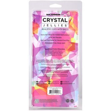 Фаллоимитатор Doc Johnson Crystal Jellies - 9.5 Inch Dildo - Rainbow SX4433 фото